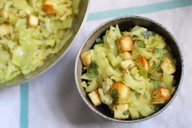 Paneer and Cabbage Stir-Fry