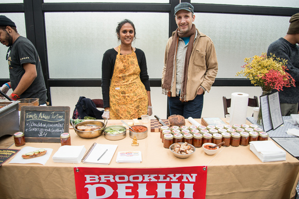 Chitra and Ben of Brooklyn Delhi at the Brooklyn Exposed Holiday Bazaar