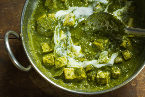 Saag Paneer with Tofu