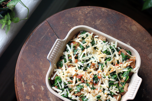 Indian-Spiced Vegetable and Cheddar Strata