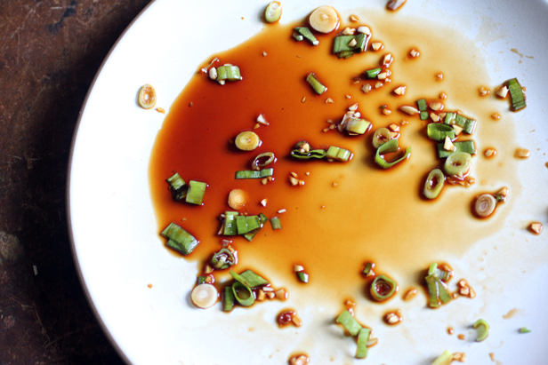 Steamed Eggplant with Scallions and Chilies