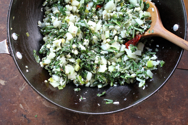 bok choy stir-fry palya