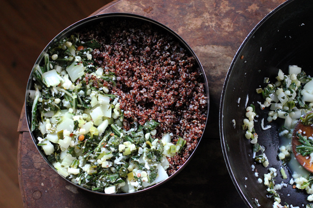 bok choy stir-fry with quinoa