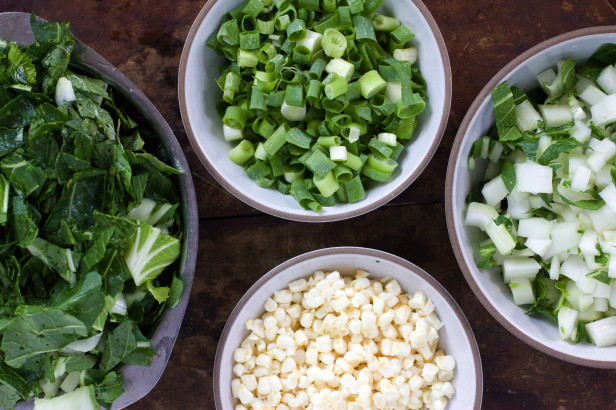 chopped veggies