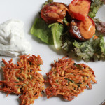 Spicy and Sweet Yam Latkes for Thanksgivukkah