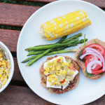 Rajma Veggie Burgers w/ Summer Corn Relish & Feta