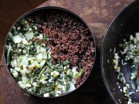 bok choy stir-fry with quinoa