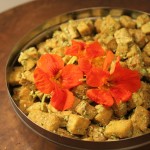 Herby Coconut Tofu Salad With Edible Flowers